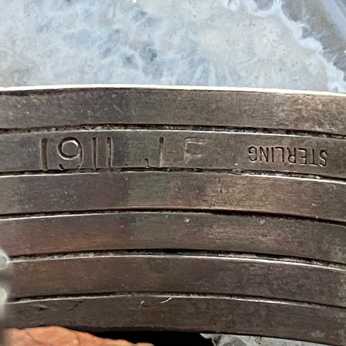 Johnny Frank Vintage Native American Sterling Silver Coil Stackable Bracelet