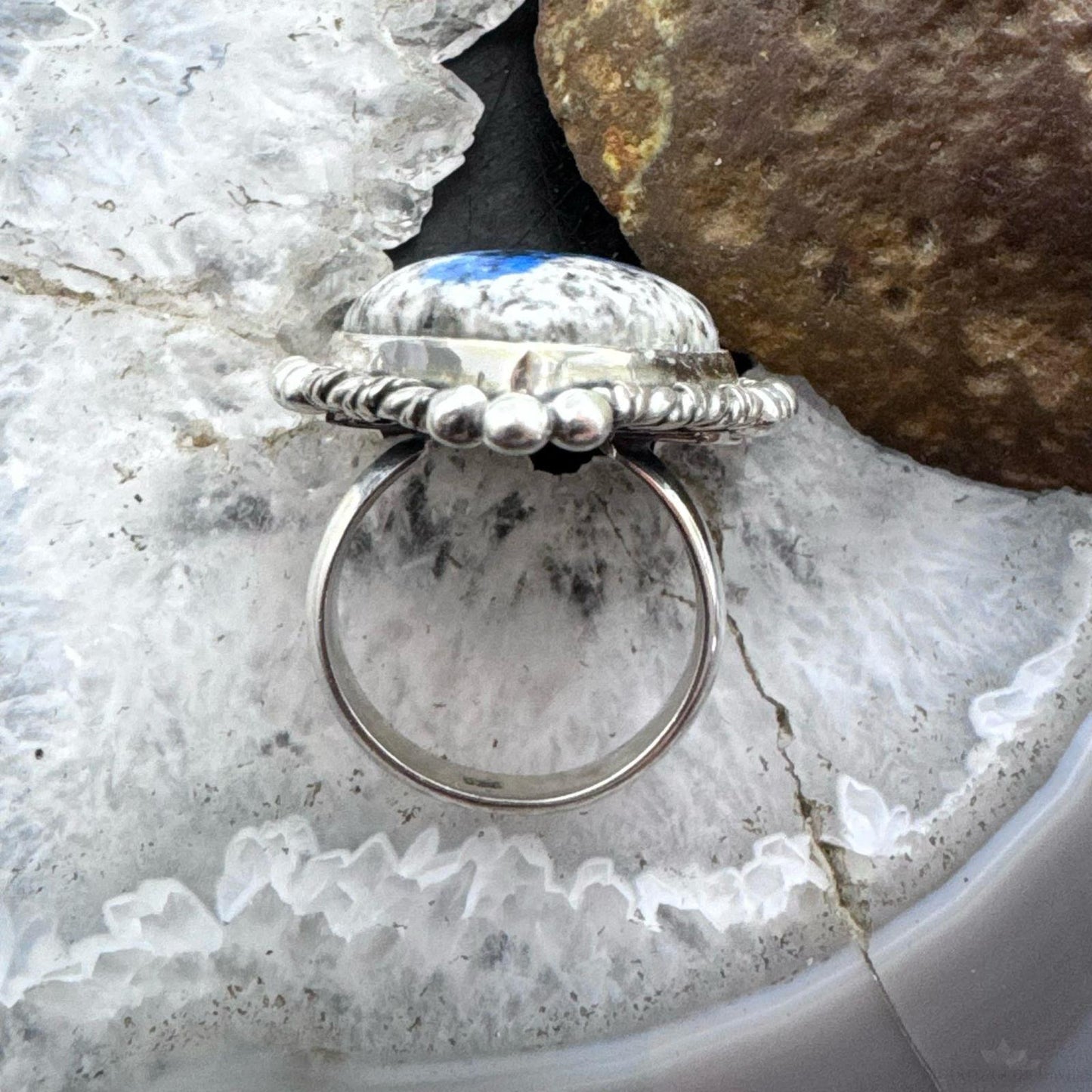 Sterling Silver Southwestern Style Teardrop K2 Jasper Ring Size 8 For Women