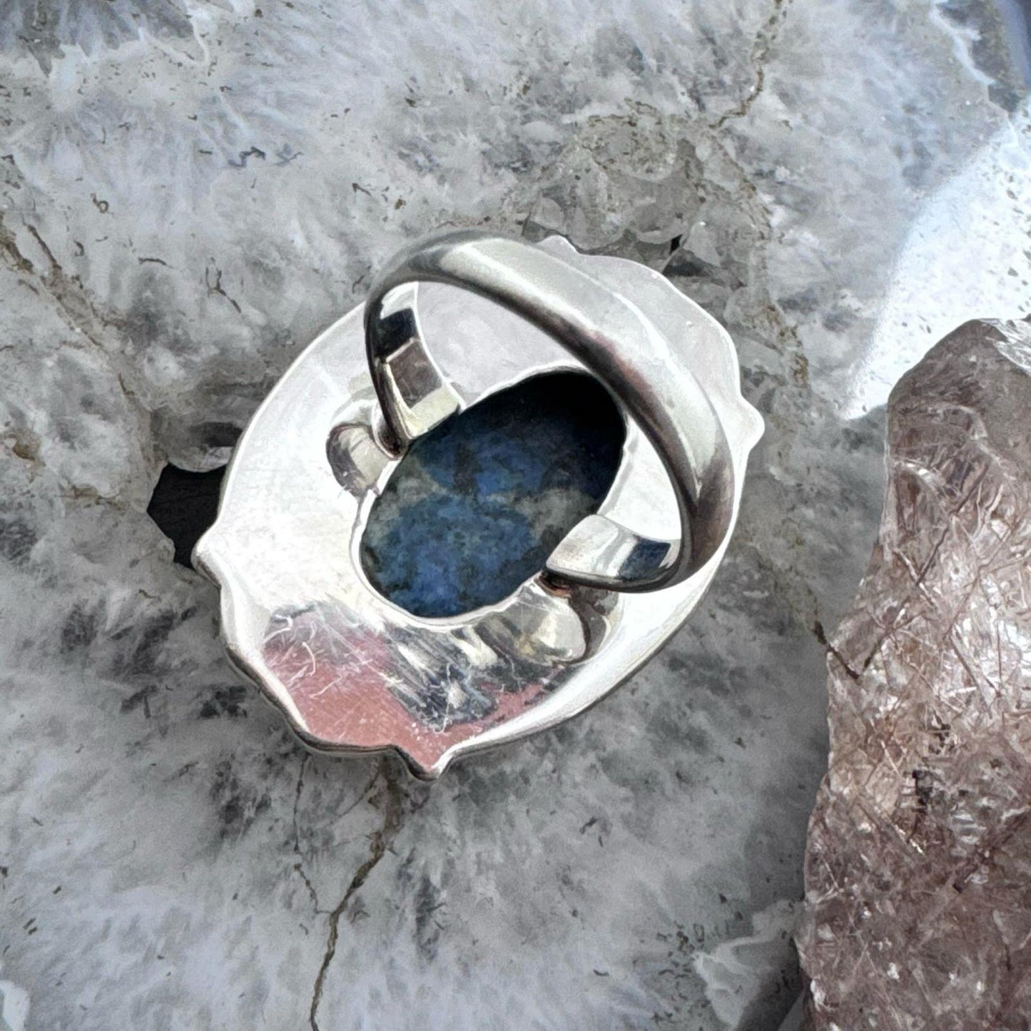 Sterling Silver Southwestern Style Large Oval K2 Jasper Ring Size 9 For Women
