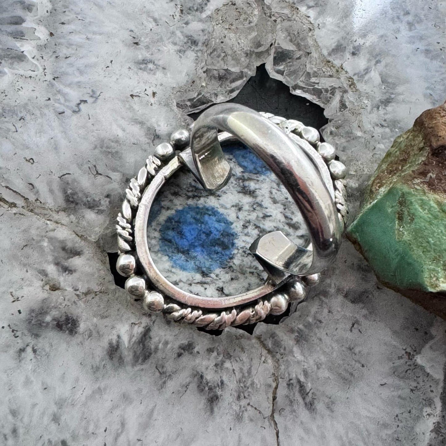 Sterling Silver Southwestern Style Teardrop K2 Jasper Ring Size 9 For Women