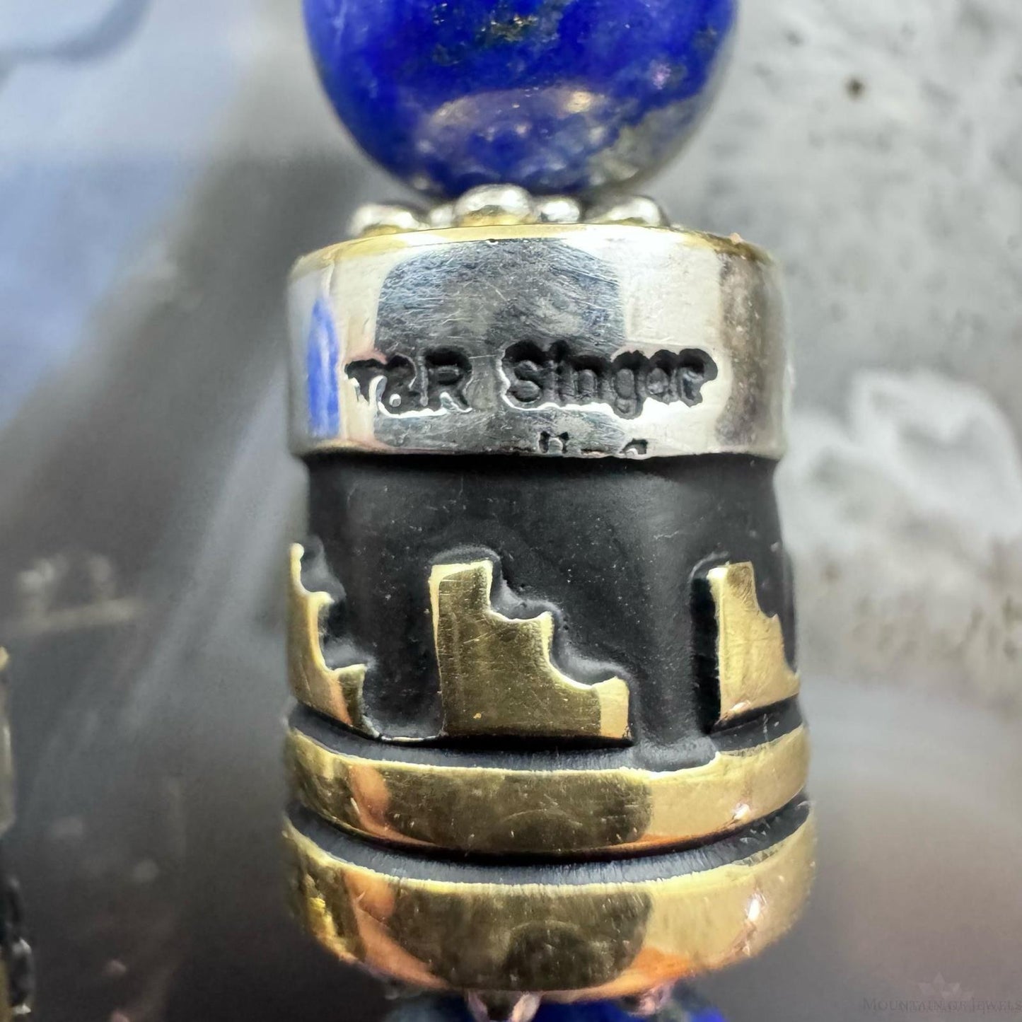 Tommy & Rosita Singer Sterling Silver Lapis Lazuli Bead Dangle Earrings For Women