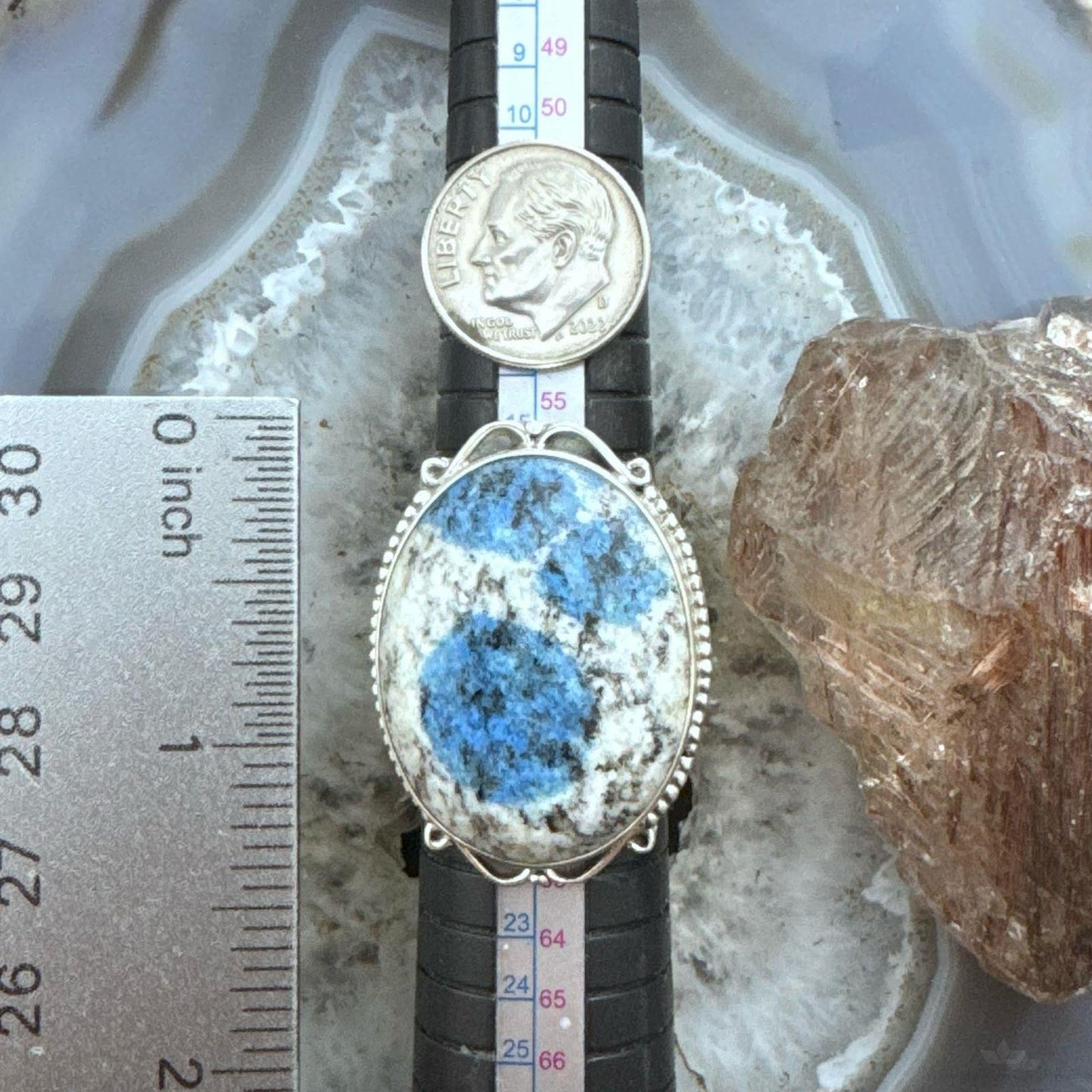Sterling Silver Southwestern Style Large Oval K2 Jasper Ring Size 9 For Women