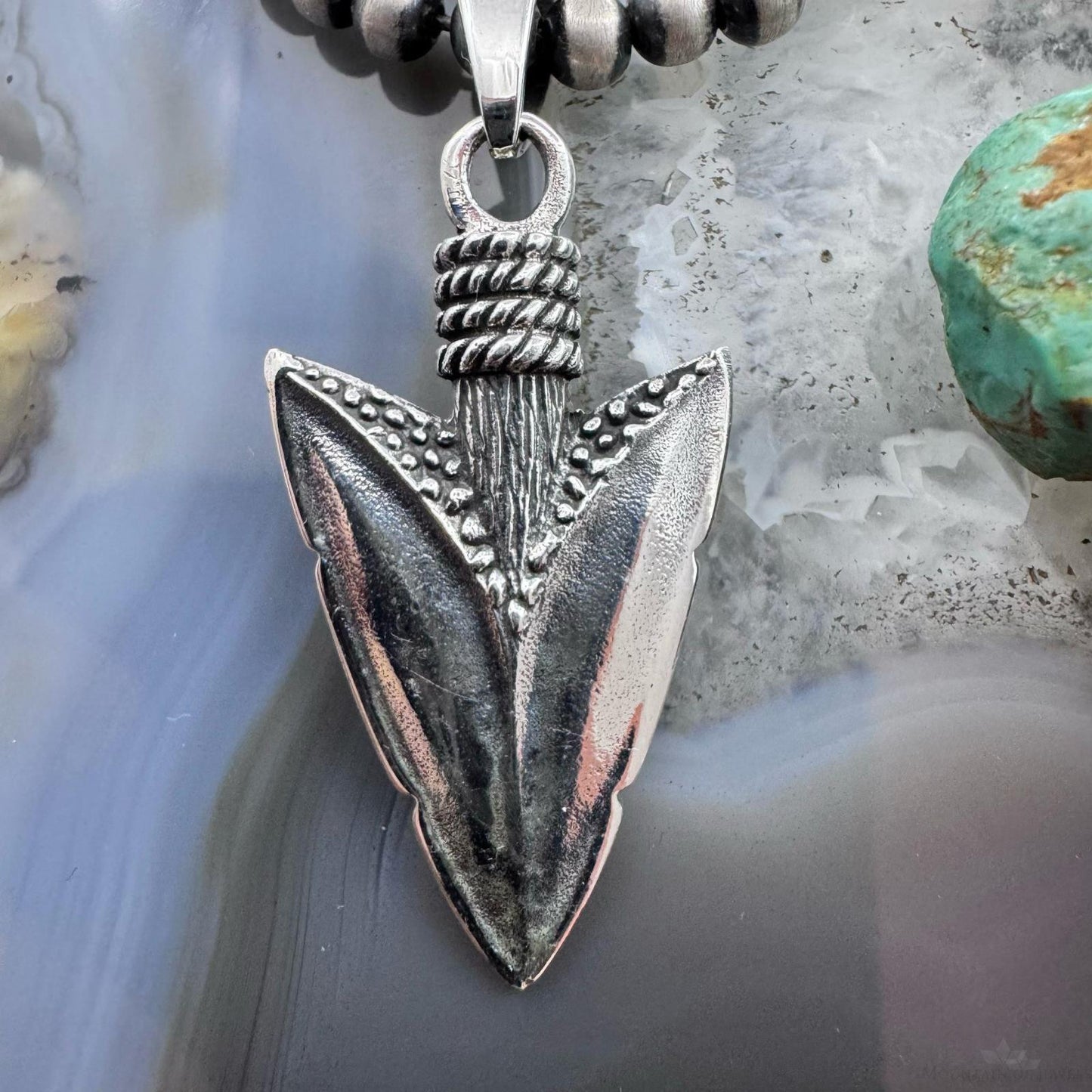 Sterling Silver Southwestern Style Arrowhead Unisex Pendant