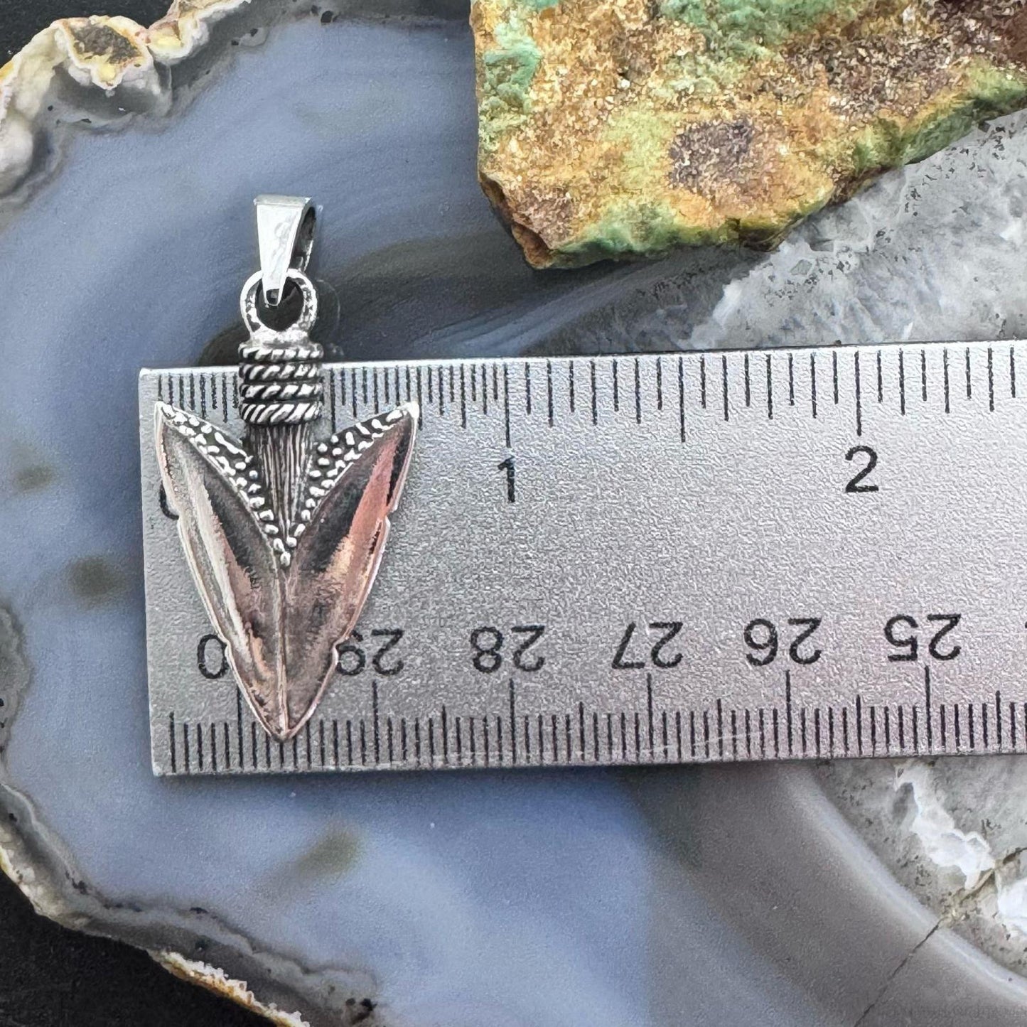 Sterling Silver Southwestern Style Arrowhead Unisex Pendant