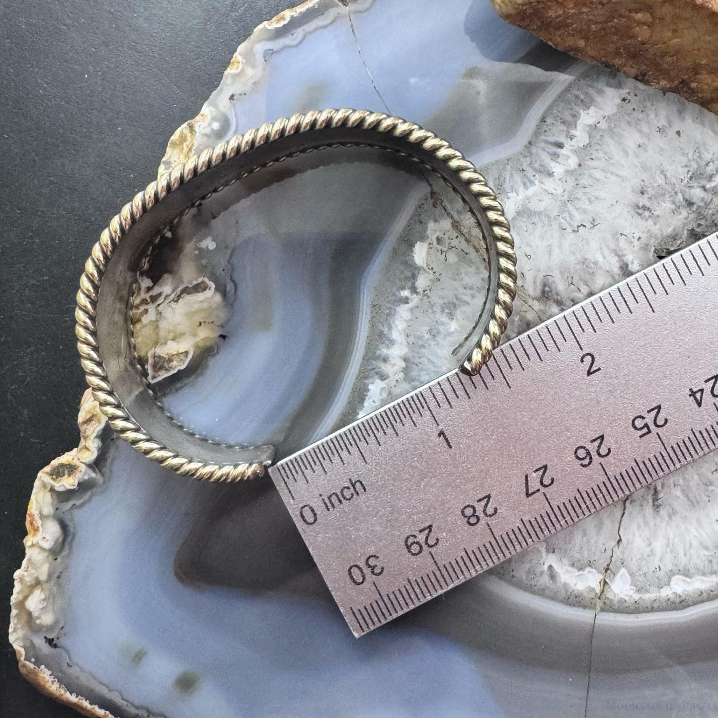 Tahe Native American Sterling Silver & Gold Filled Stamped Bracelet For Women