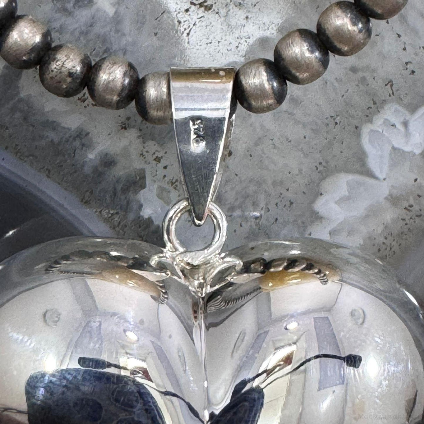 Sterling Silver Puff Heart Pendant For Women