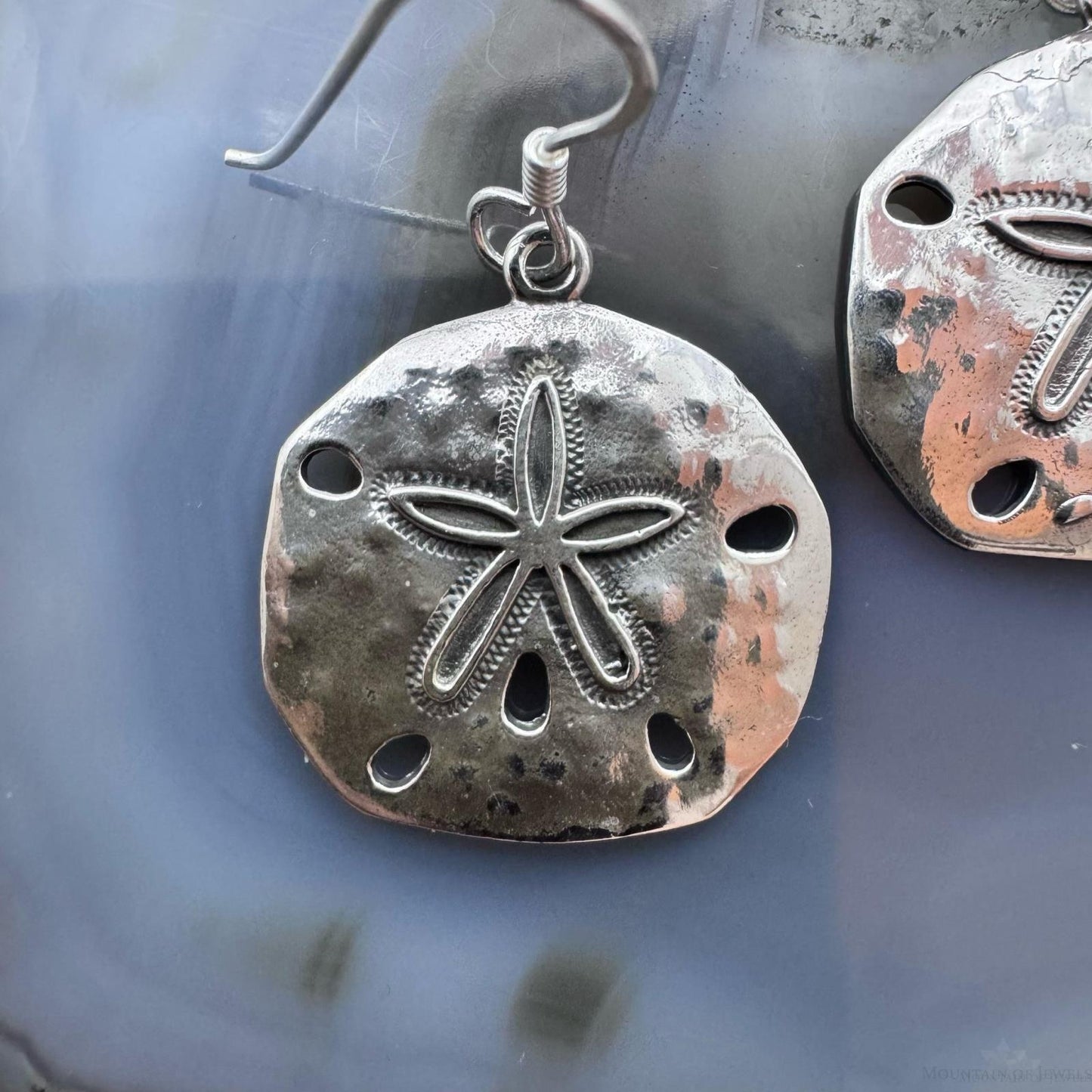 Sterling Silver Sea Star Shell Dangle Earrings For Women