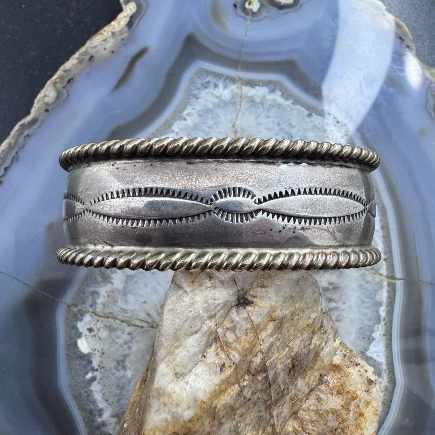 Tahe Native American Sterling Silver & Gold Filled Stamped Bracelet For Women