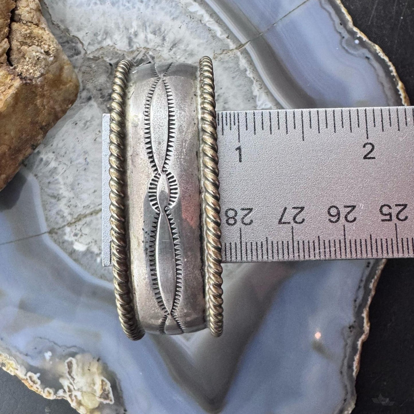 Tahe Native American Sterling Silver & Gold Filled Stamped Bracelet For Women