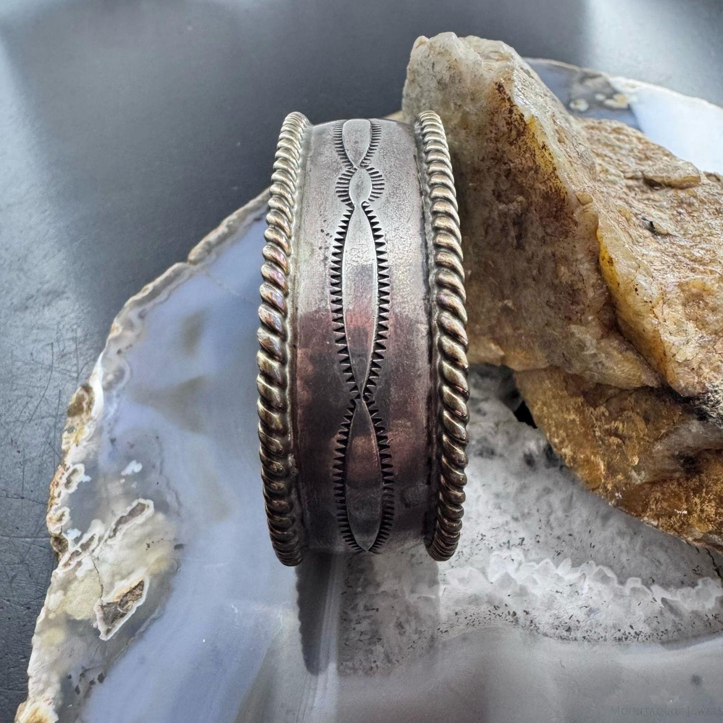 Tahe Native American Sterling Silver & Gold Filled Stamped Bracelet For Women