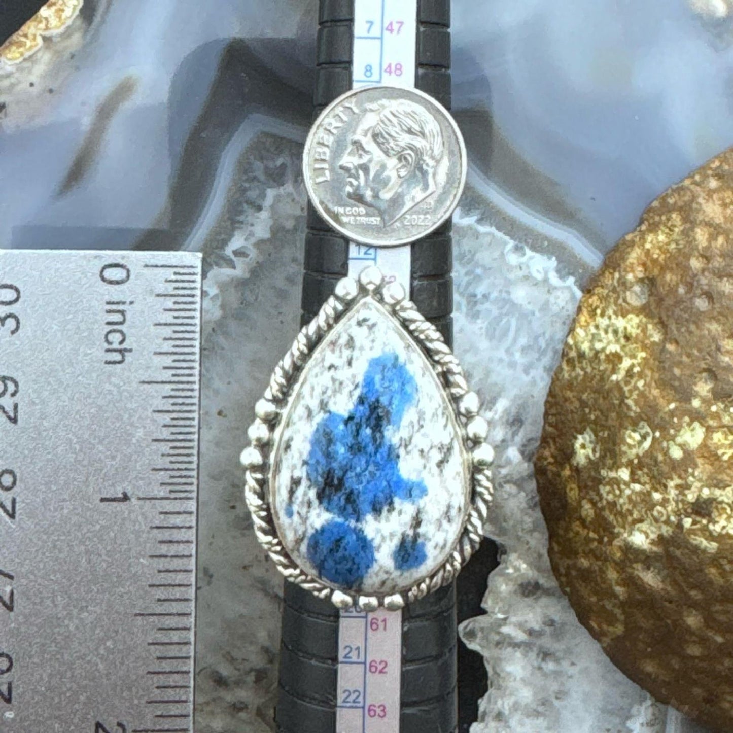 Sterling Silver Southwestern Style Teardrop K2 Jasper Ring Size 8 For Women
