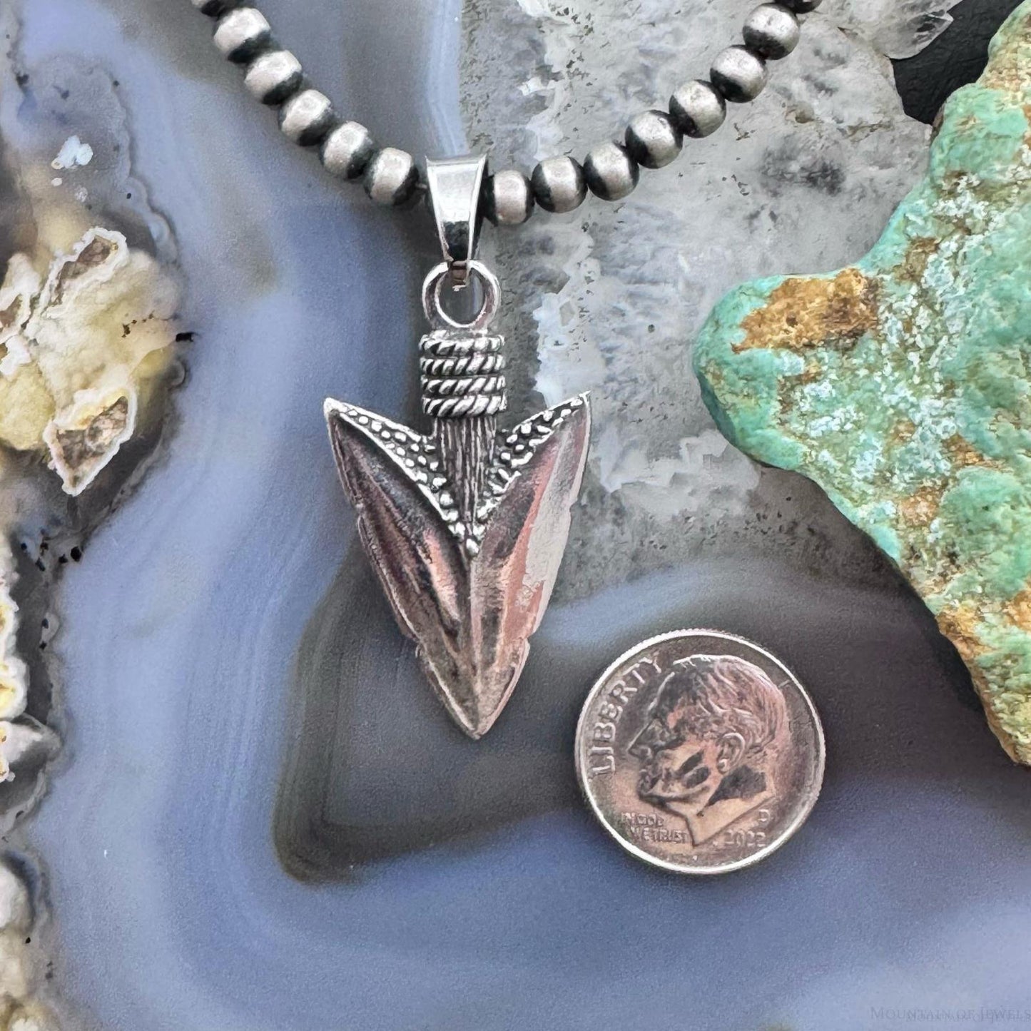 Sterling Silver Southwestern Style Arrowhead Unisex Pendant