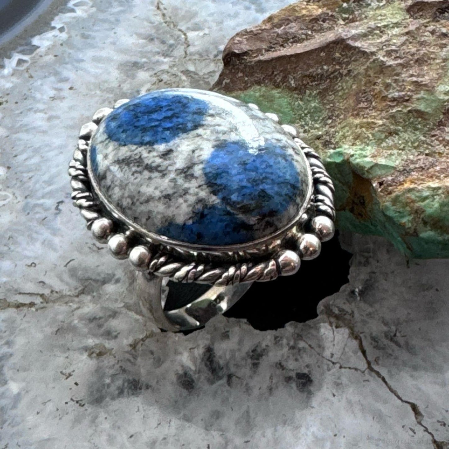 Sterling Silver Southwestern Style Teardrop K2 Jasper Ring Size 9 For Women