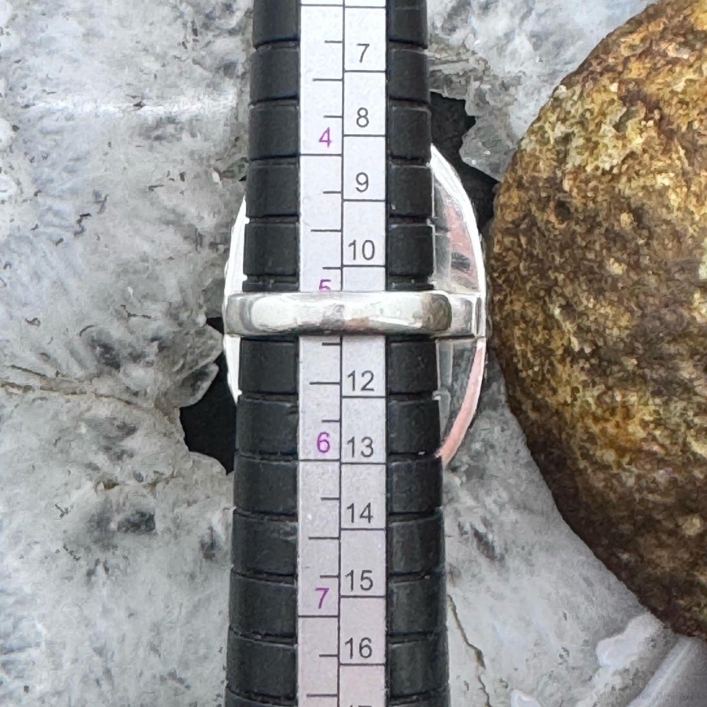 Sterling Silver Southwestern Style Oval Dendrite Agate Ring Size 5 For Women