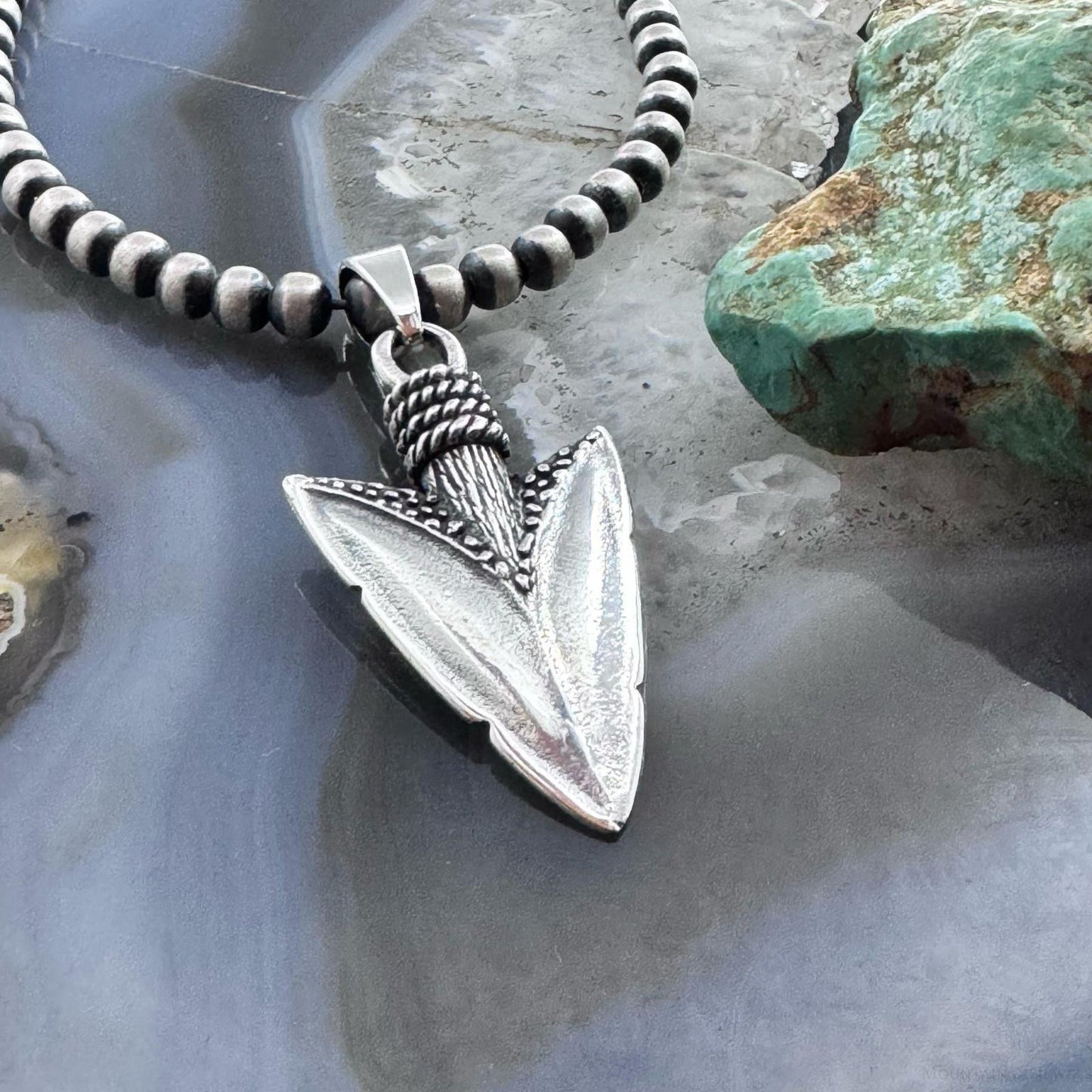 Sterling Silver Southwestern Style Arrowhead Unisex Pendant