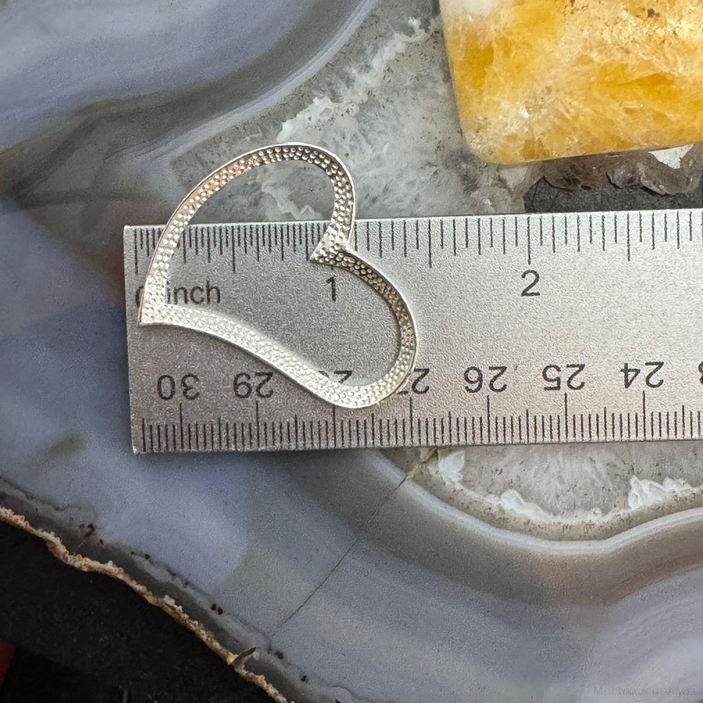 Sterling Silver Hammered Abstruct Heart Pendant For Women