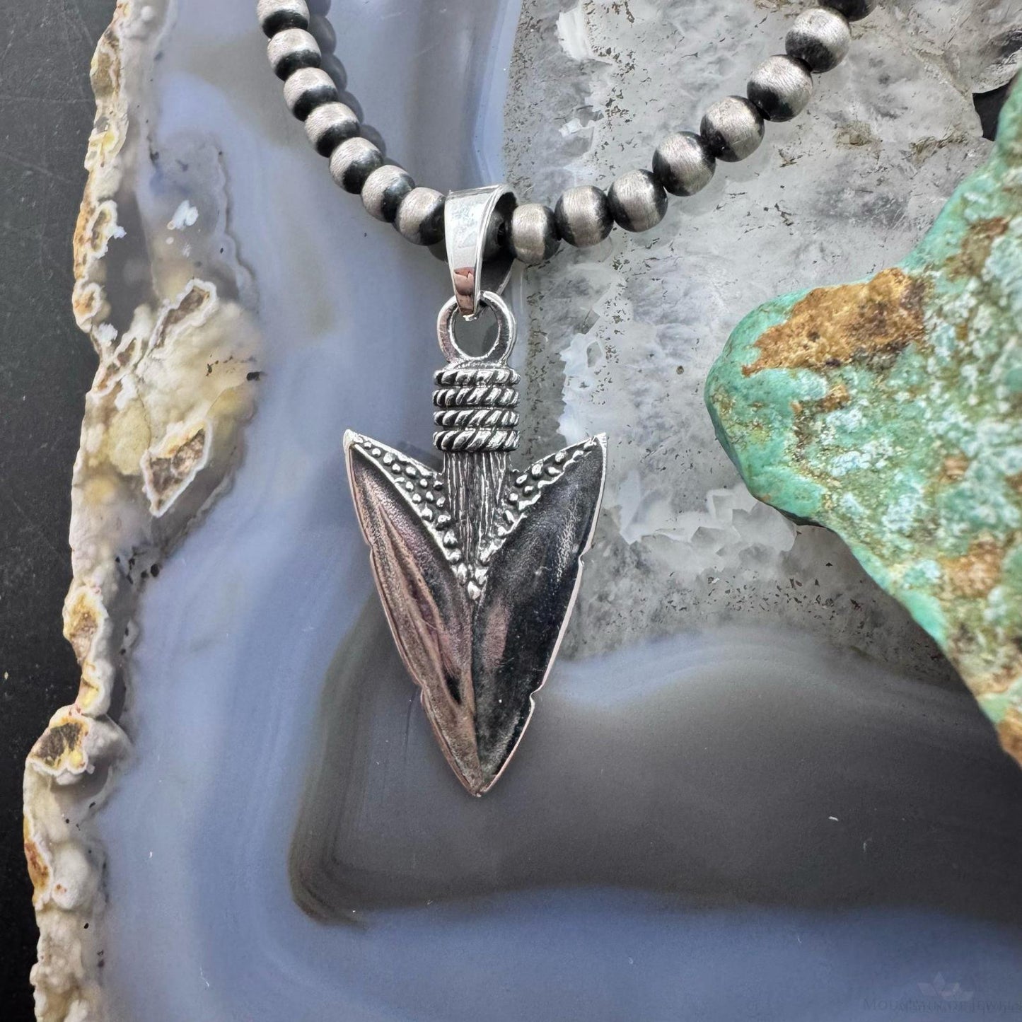 Sterling Silver Southwestern Style Arrowhead Unisex Pendant