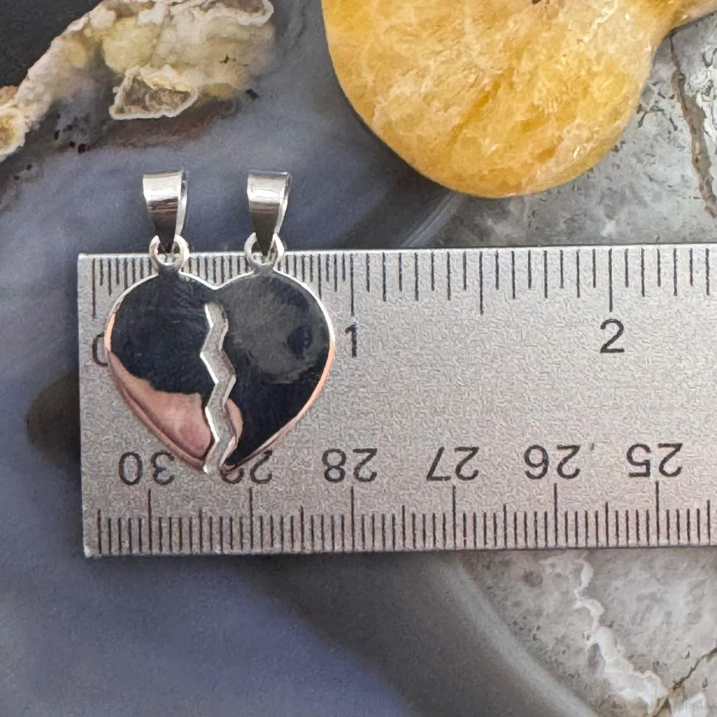 Sterling Silver Split Heart Pendant For Women
