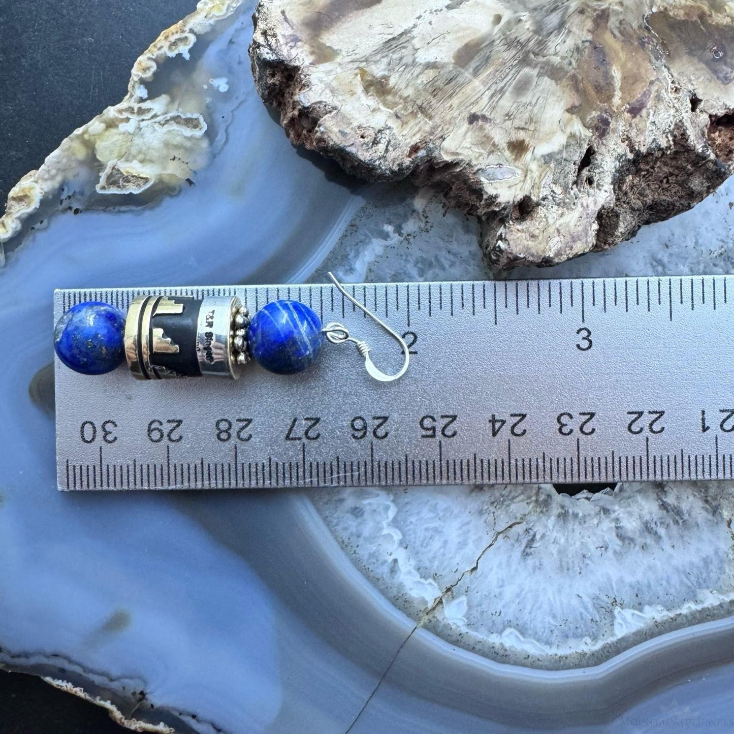 Tommy & Rosita Singer Sterling Silver Lapis Lazuli Bead Dangle Earrings For Women