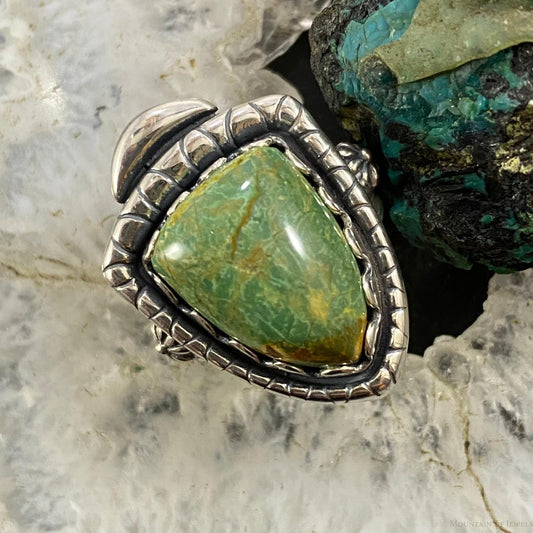 Carolyn Pollack Southwestern Style Sterling Silver Shield Turquoise Ring For Women