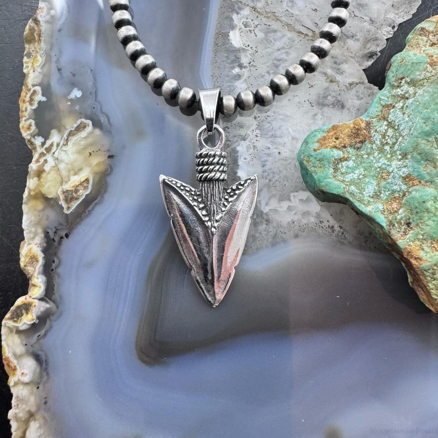 Sterling Silver Southwestern Style Arrowhead Unisex Pendant