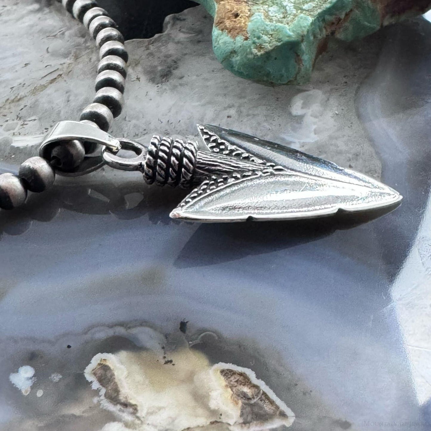 Sterling Silver Southwestern Style Arrowhead Unisex Pendant