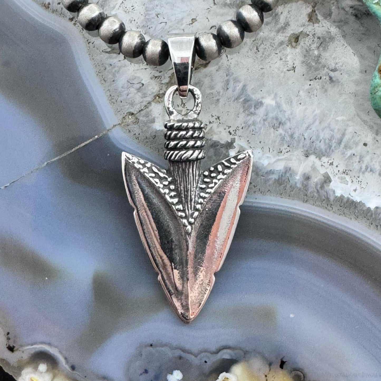 Sterling Silver Southwestern Style Arrowhead Unisex Pendant