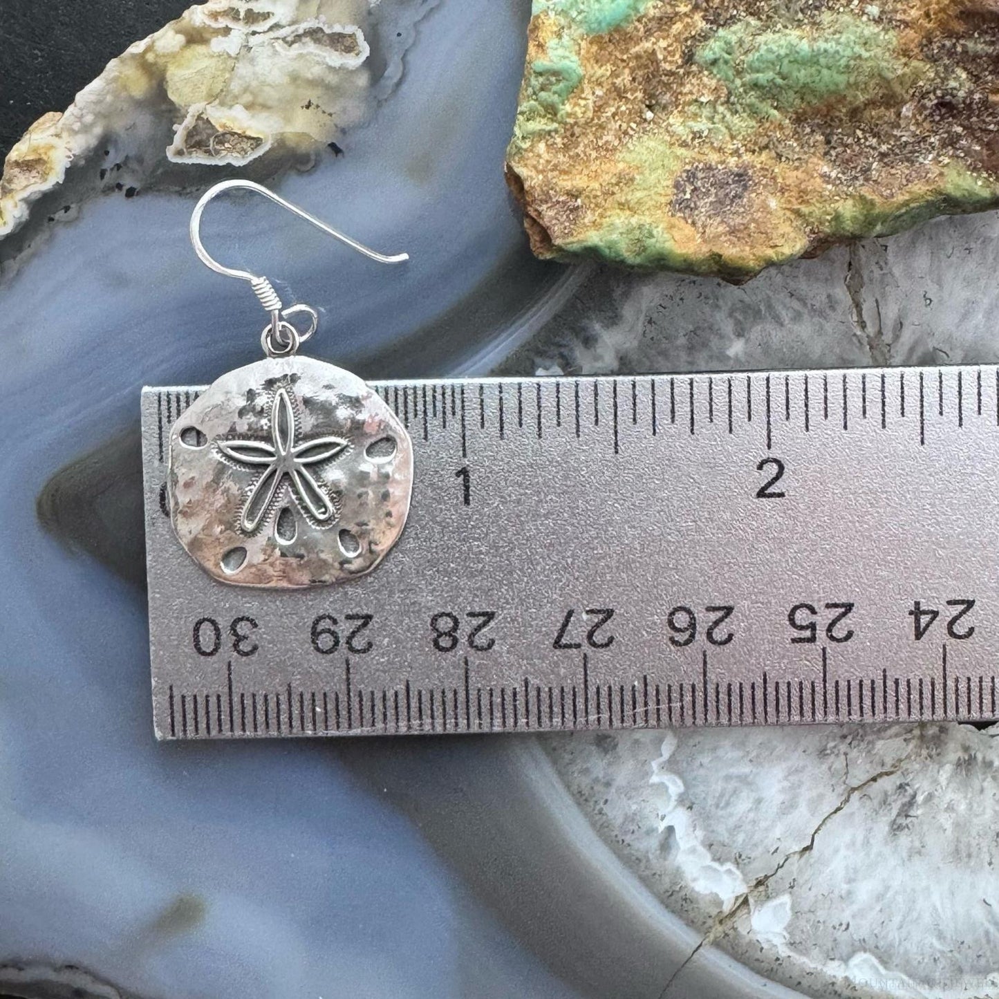 Sterling Silver Sea Star Shell Dangle Earrings For Women