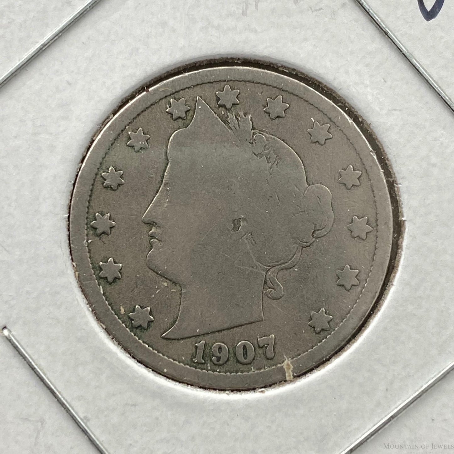 1907 US 5 Cent Liberty Head Nickel VG-F Collectible Coin #111020-1 - Mountain of Jewels