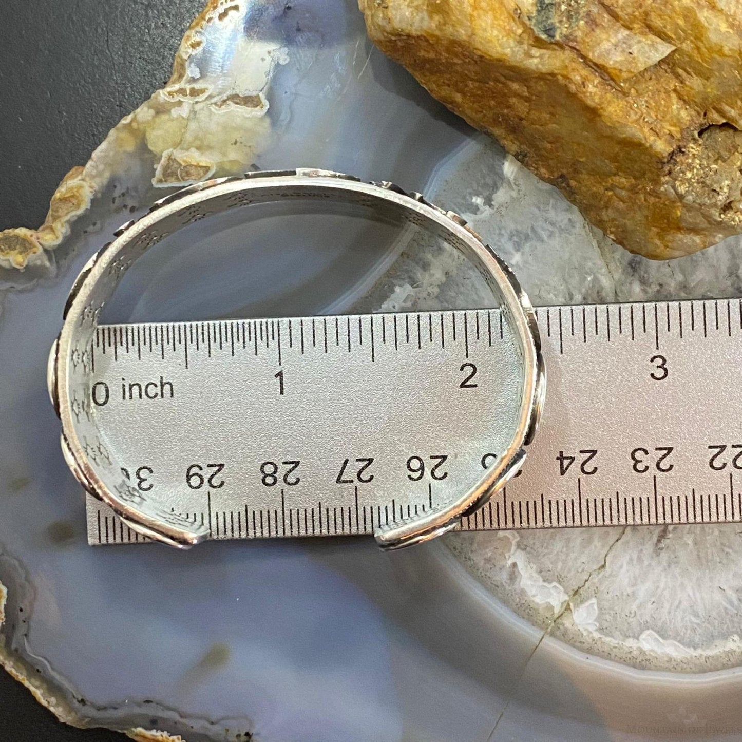 Alex Sanchez Native American Sterling Silver Petroglyph Bracelet For Women #2