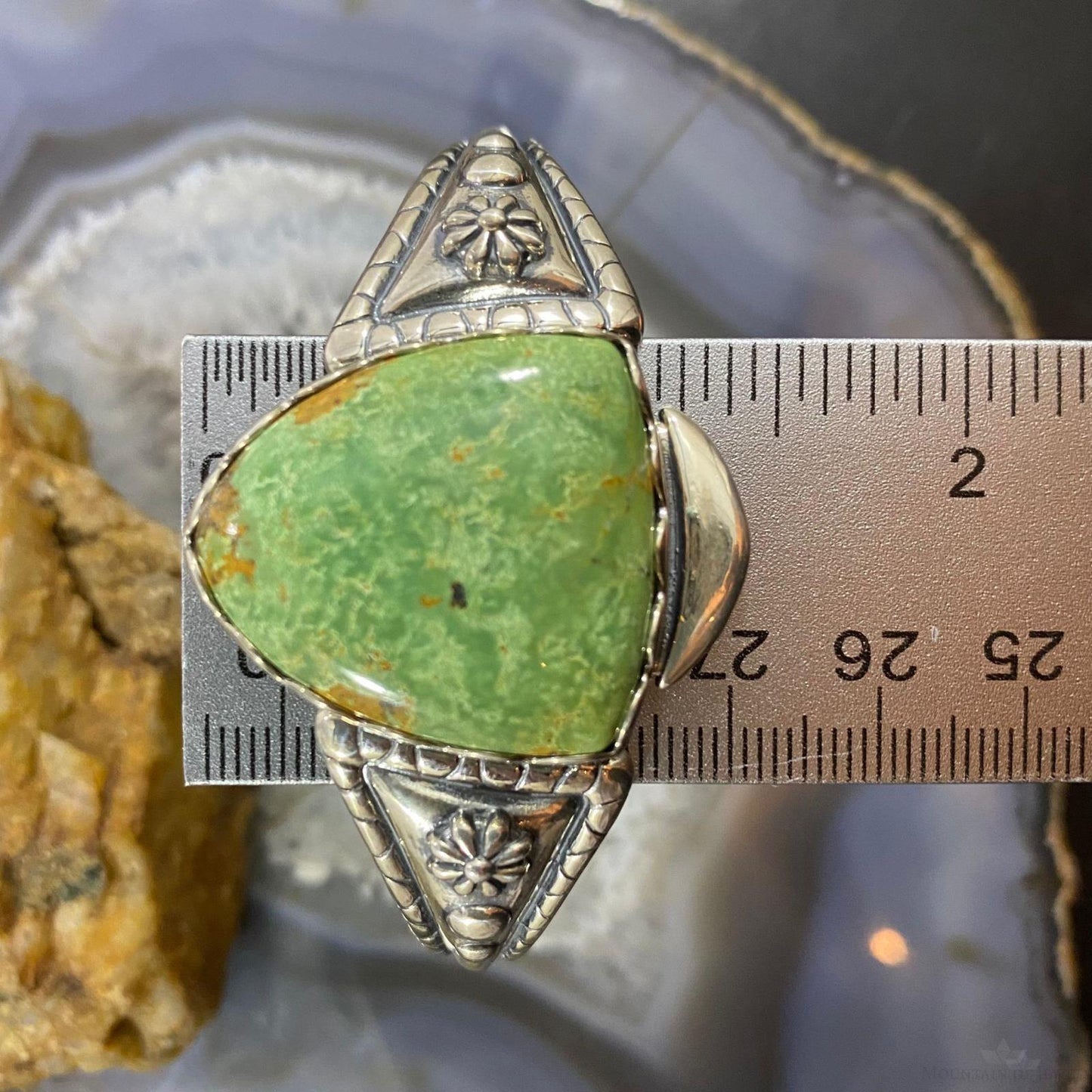 Carolyn Pollack Sterling Silver Shield Green Turquoise Decorated Bracelet For Women