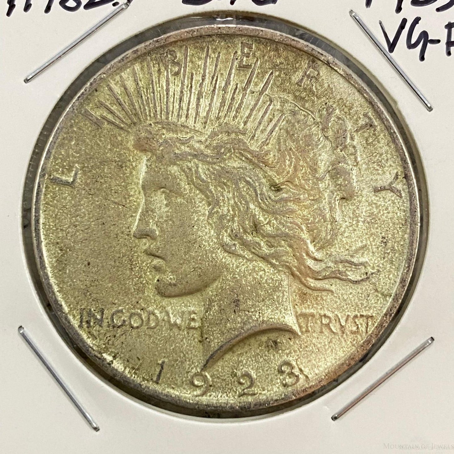 1922 US Peace Silver Dollar VG-F #111823-12GE