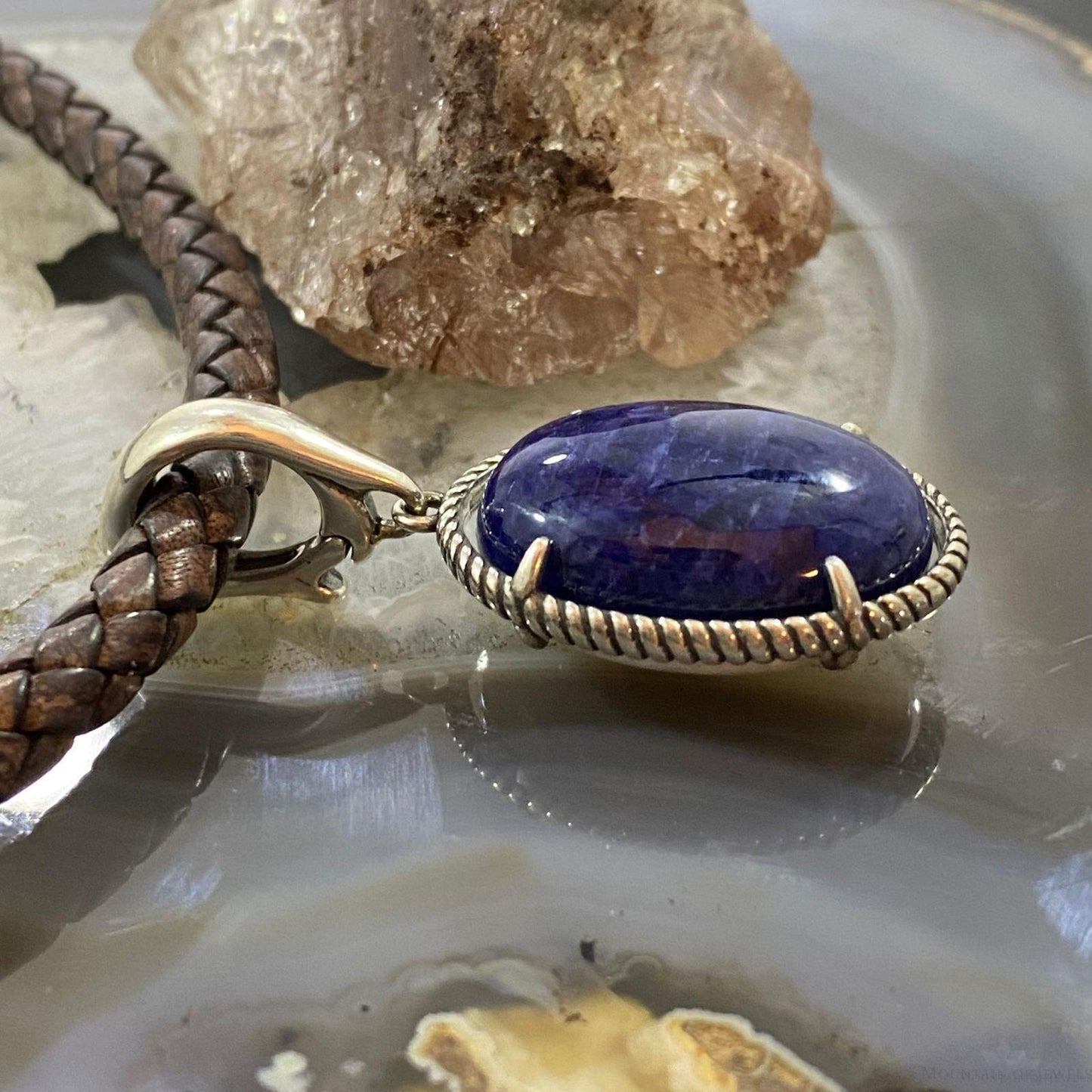 Carolyn Pollack Sterling Silver Sodalite & Howlite Reversable Enhancer Pendant For Women