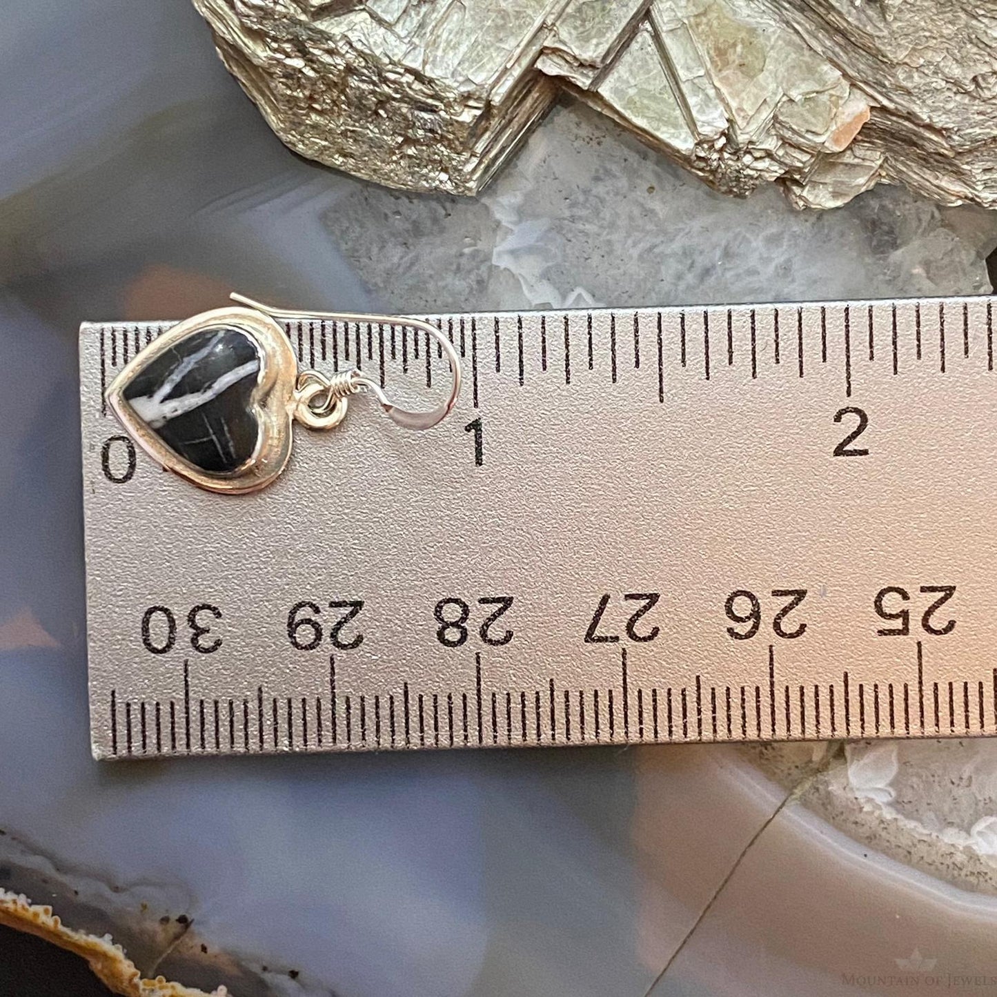 Native American Sterling Silver White Buffalo Heart Dangle Earrings For Women