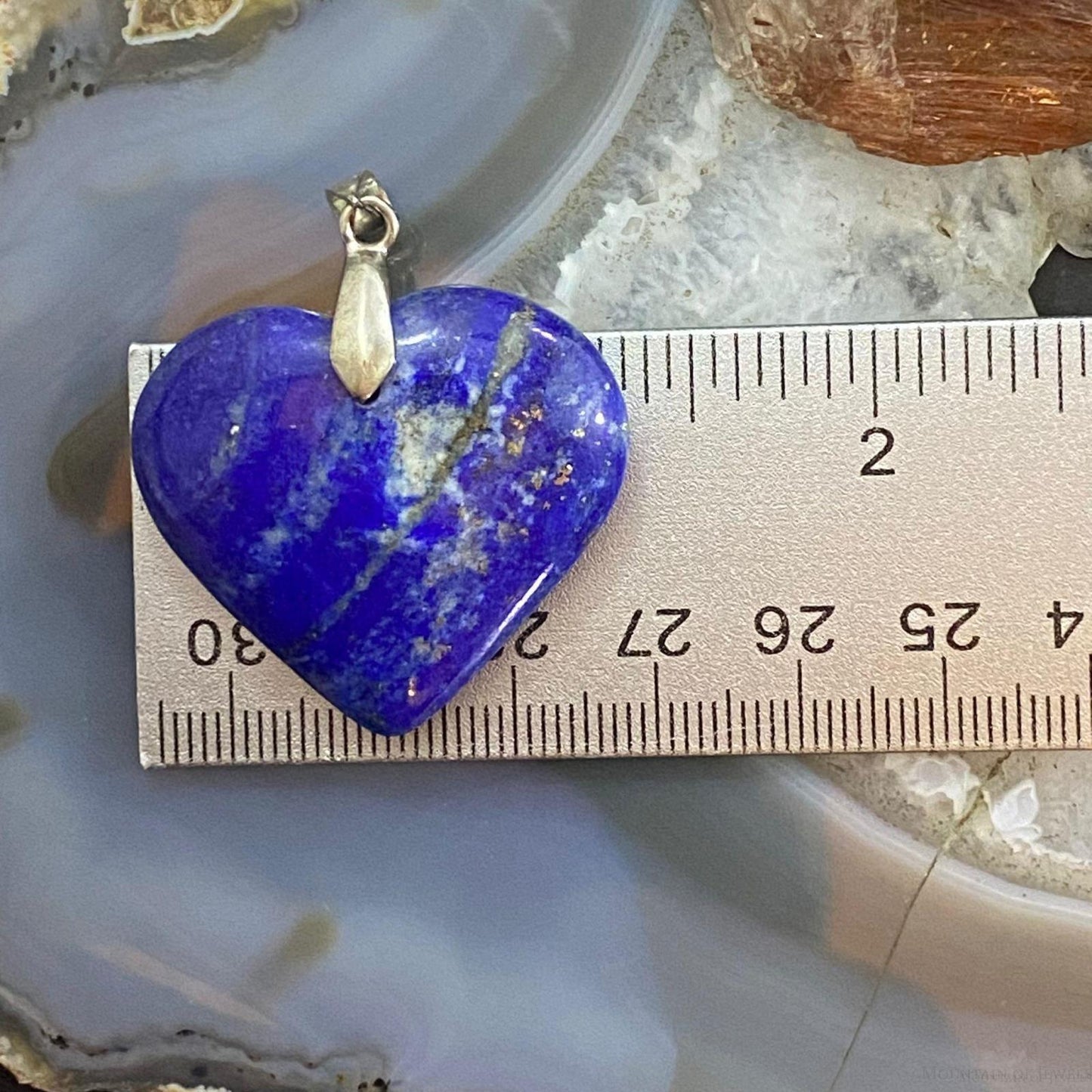 Heart Shape Slab Lapis Lazuli Fashion Pendant For Women