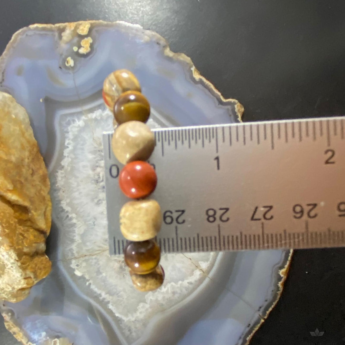 Carolyn Pollack Sterling Silver Multi Gemstone Earth Tones Stretch Bracelet For Women