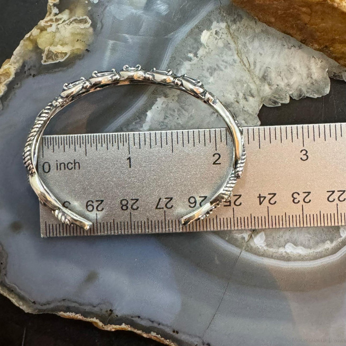 Carolyn Pollack Sterling Silver 5 Faceted London Blue Topaz Decorated Women