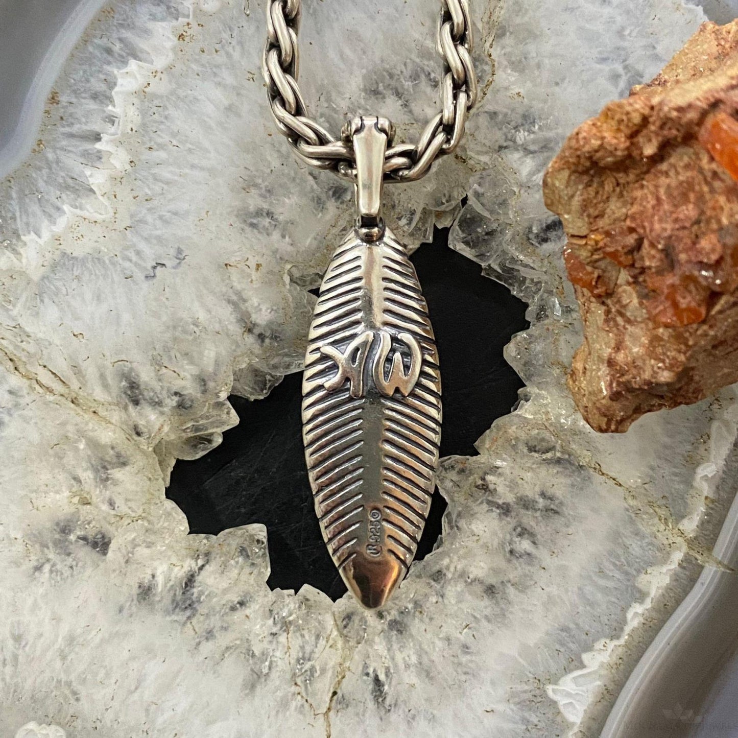 Carolyn Pollack Southwestern Style Sterling Silver Marquise Multistone Inlay Pendant For Women