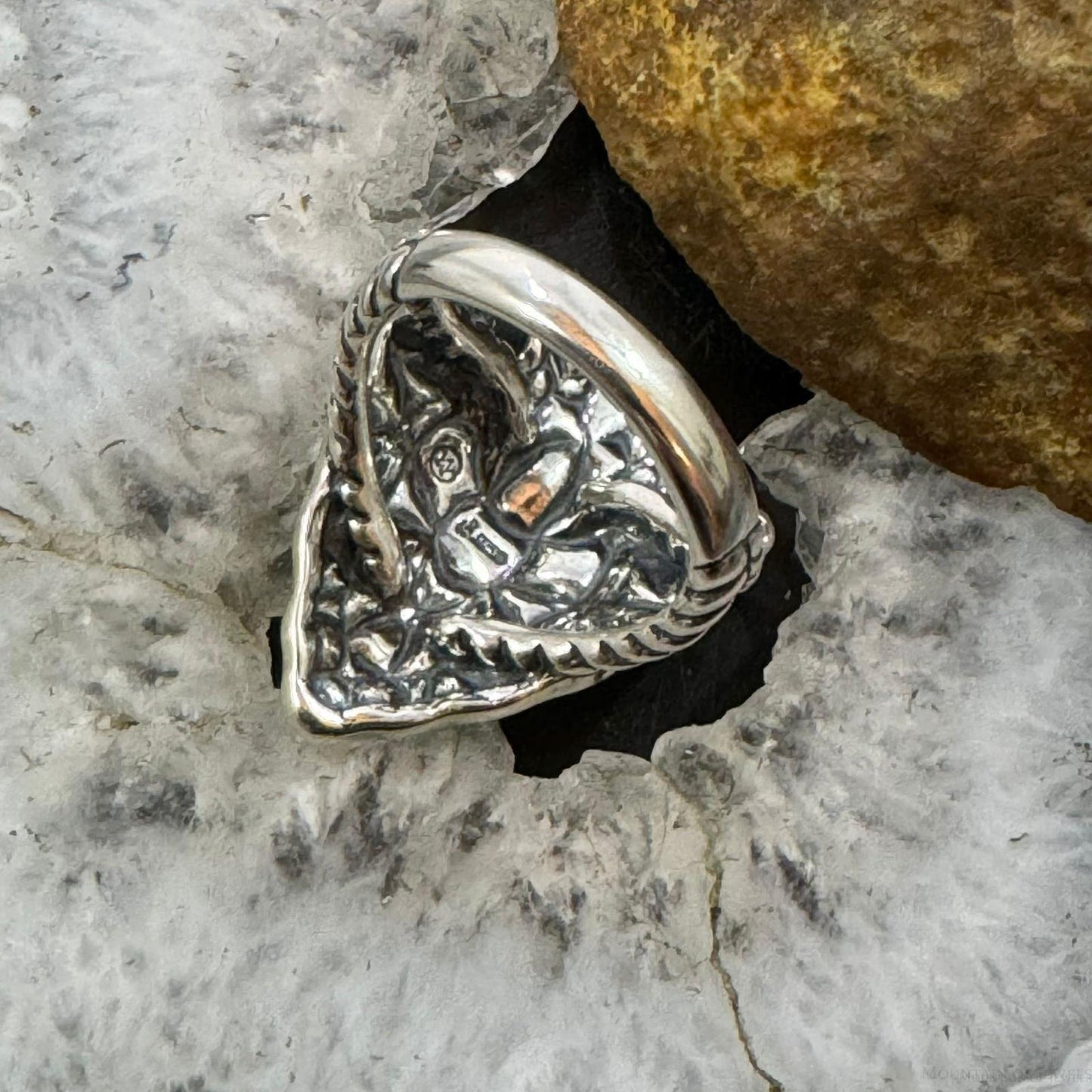 Carolyn Pollack Sterling Silver Hammered Arrowhead Split Shank Ring For Women