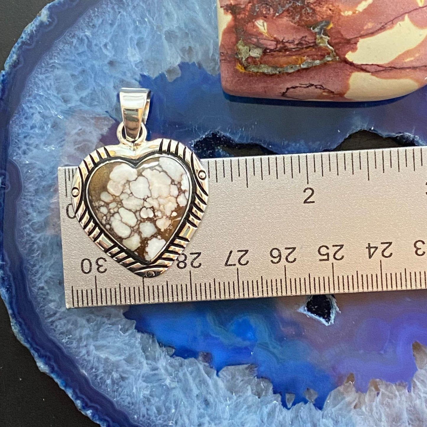 Native American Sterling Silver Wild Horse Heart Pendant For Women #1