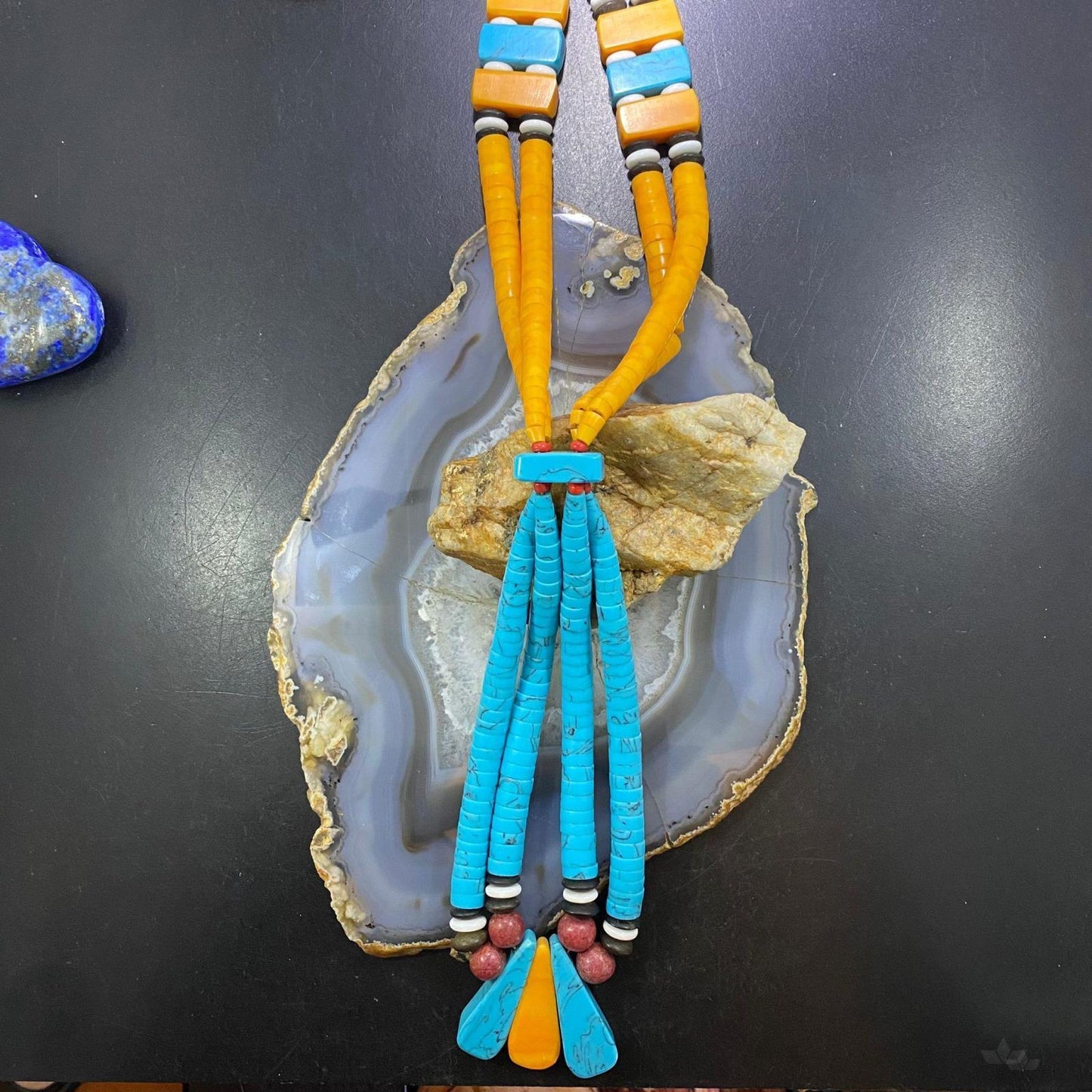 Vintage Native American Kewa Santo Domingo Pueblo Heishi Jacla Necklace