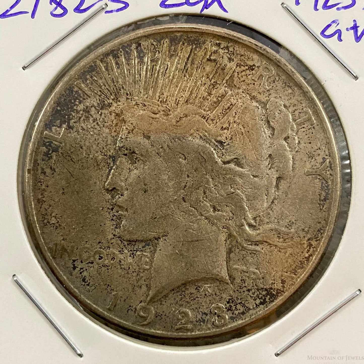 1923-S $1 US Peace Silver Dollar Coin G-VG #21823-2GX