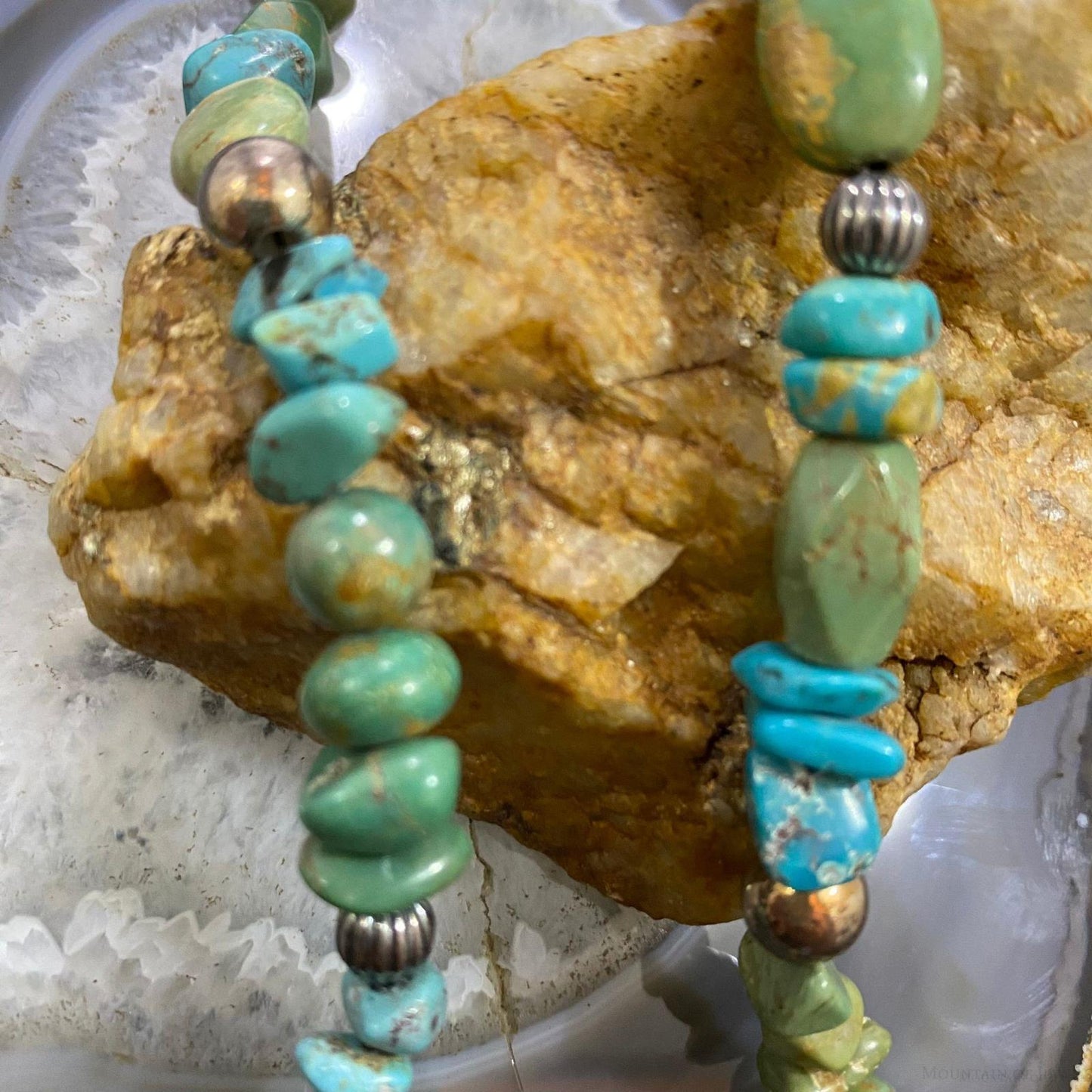 Carolyn Pollack Southwestern Style Sterling Silver Chunky Turquoise Necklace For Women