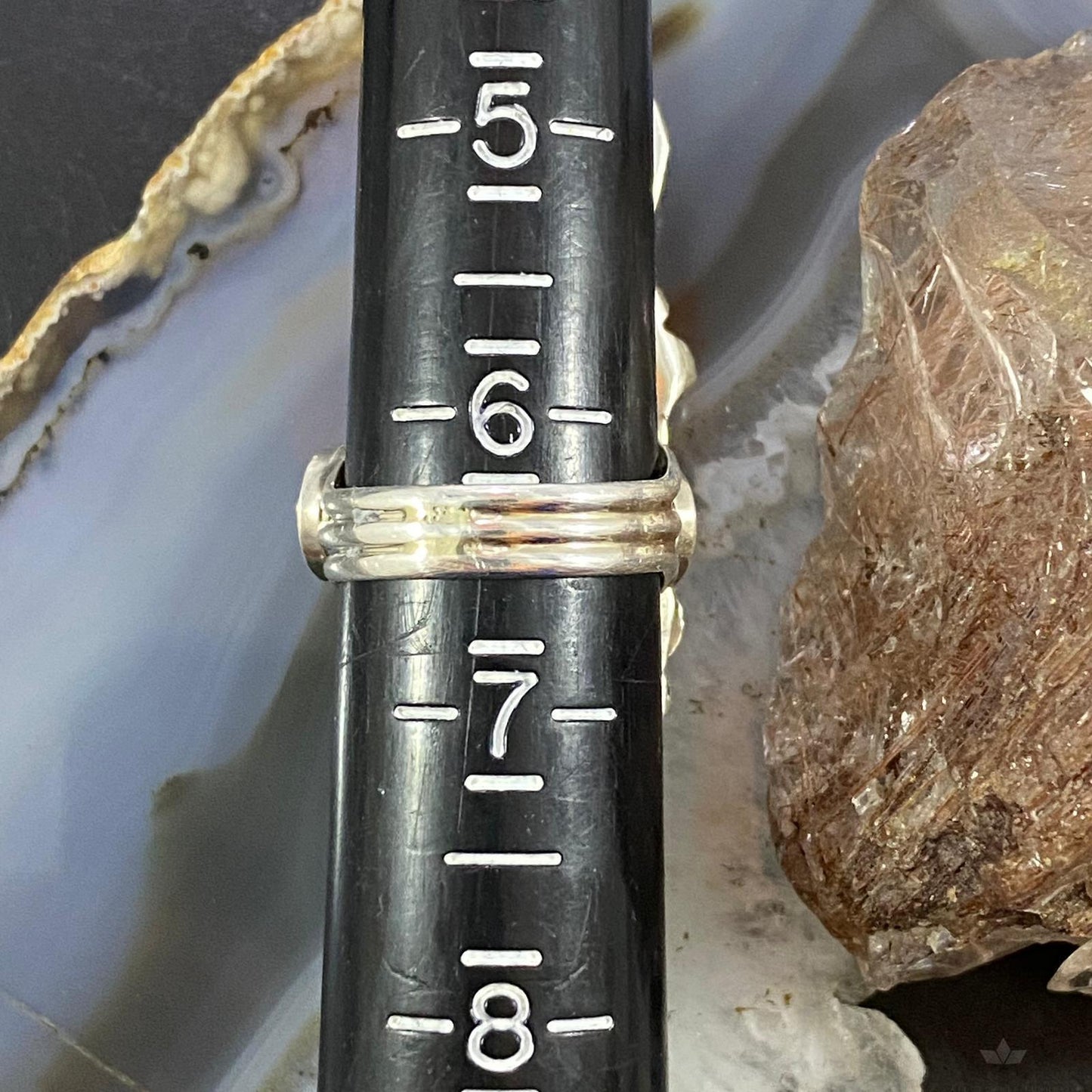 Silver Ray Native American Sterling Silver Elongated Turquoise & Coral Ring Size 6.5 For Women