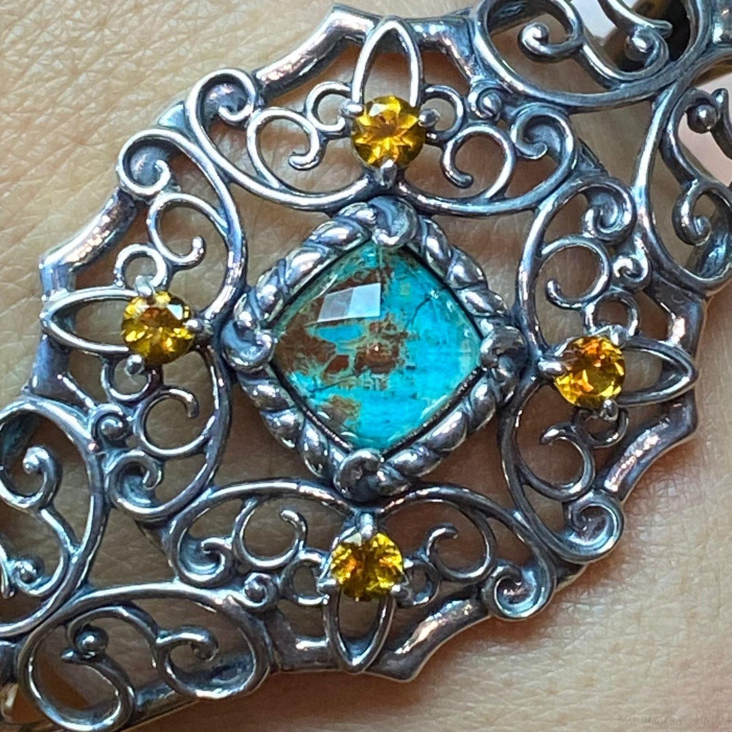 Carolyn Pollack Sterling Silver Multi Gemstone Doublet Decorated Bracelet For Women