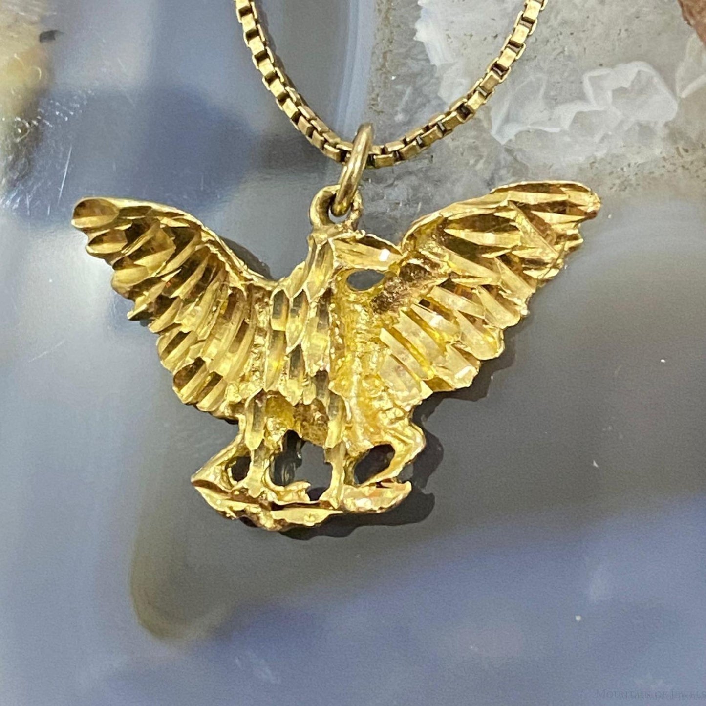 14K Yellow Gold Eagle Pendant