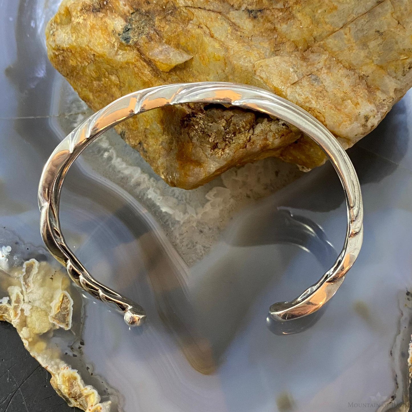 Carolyn Pollack Vintage Southwestern Style Sterling Silver Flowing Water Bracelet For Women