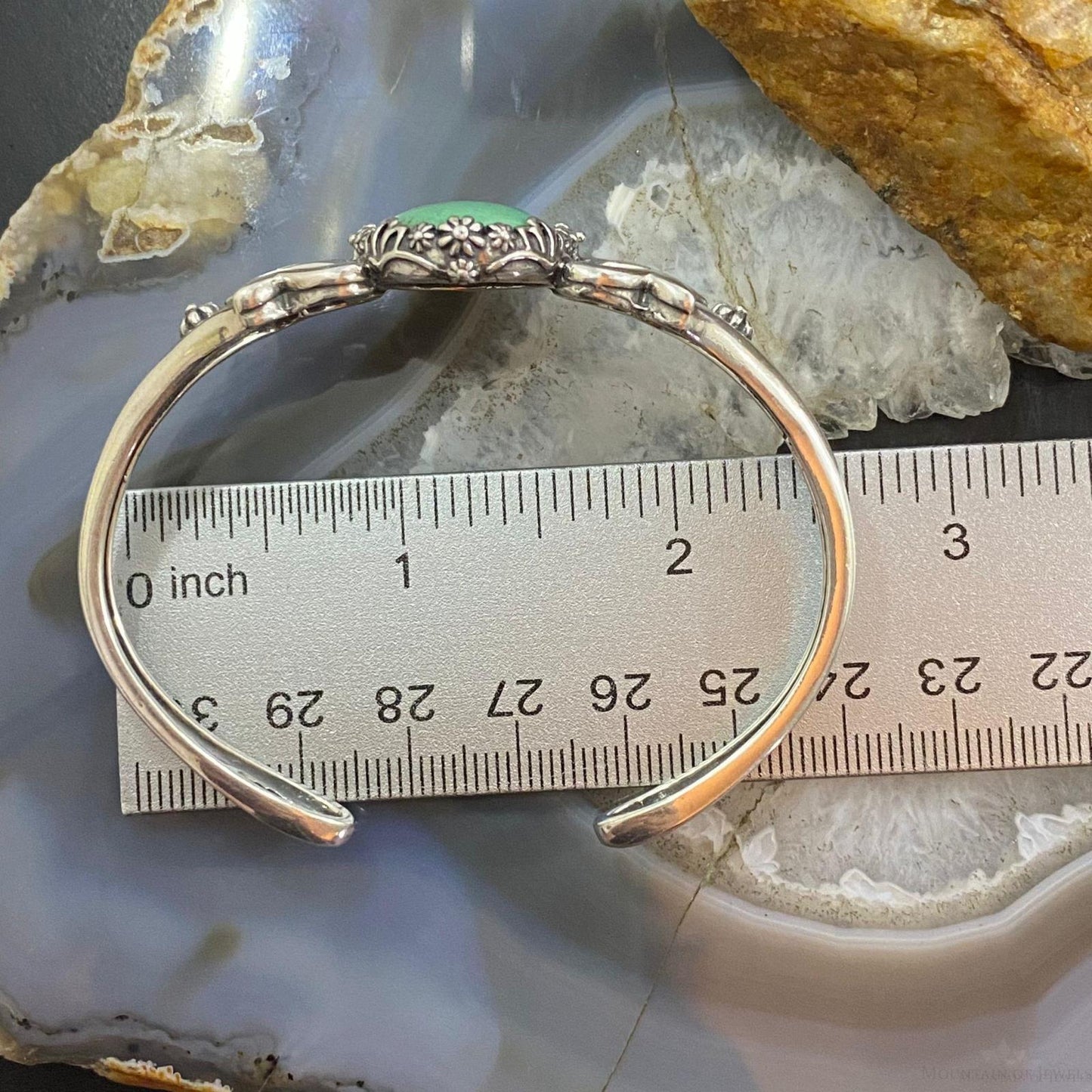 Carolyn Pollack Sterling Silver Oval Turquoise Decorated Bracelet For Women