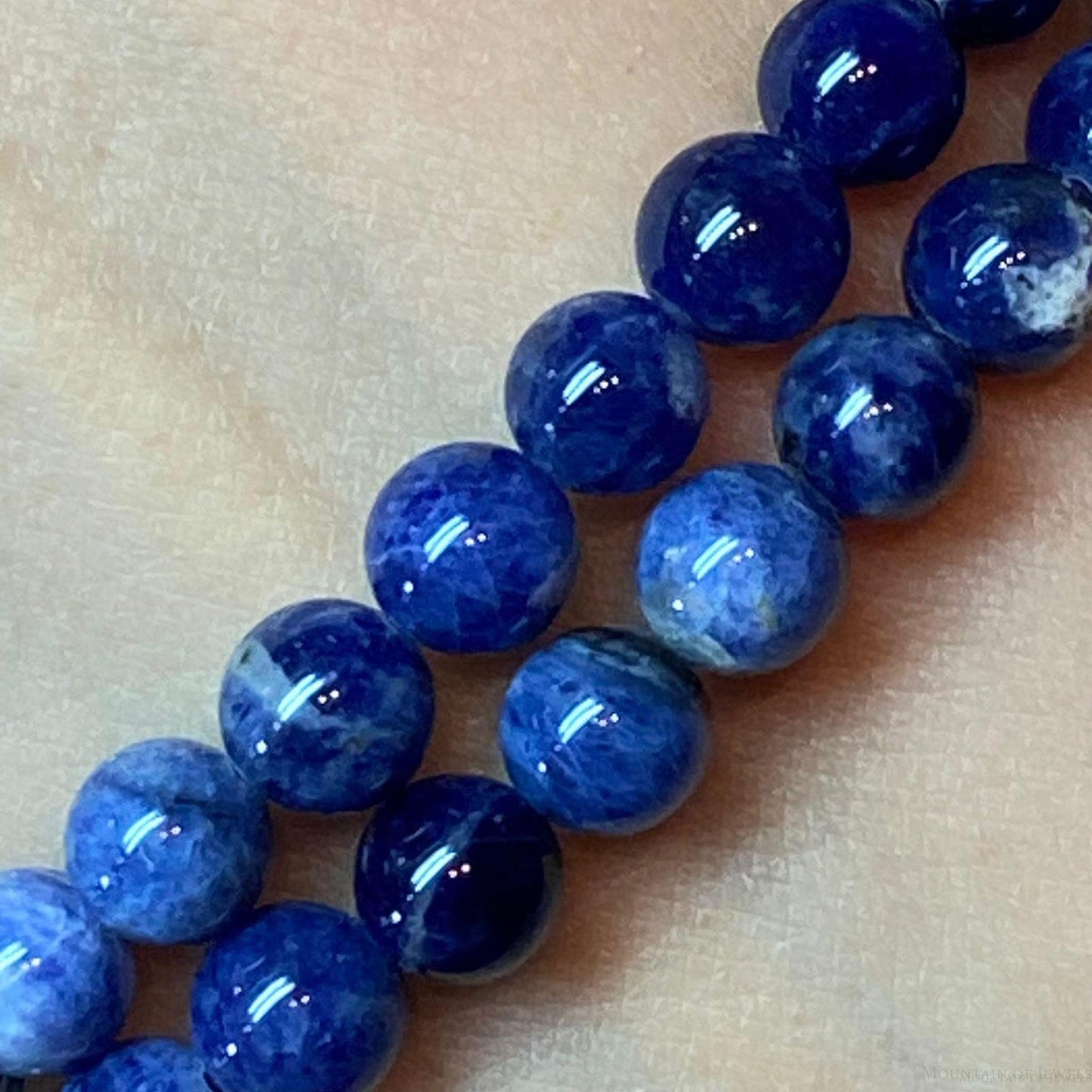 Carolyn Pollack Sterling Silver 2 Strand Sodalite Bead With Dove Stretch Bracelet For Women