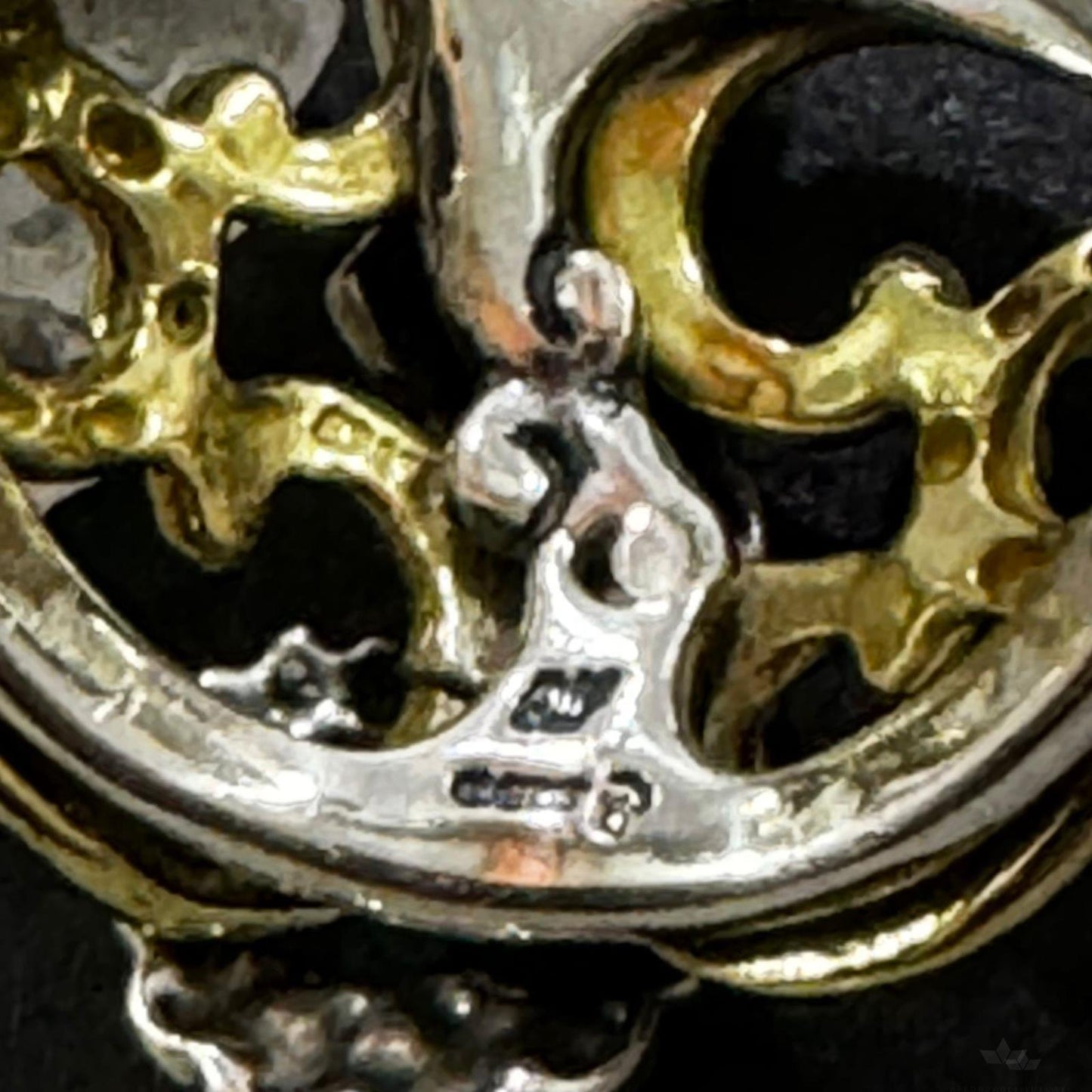 Carolyn Pollack Sterling Silver & Brass Floral Decorated Ring For Women
